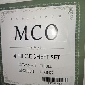 MCO White 4 Piece Queen Sheet Set